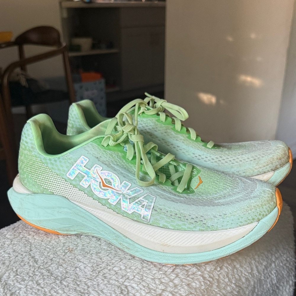 Hoka Women's Mint Green Athletic Shoes model Mach X